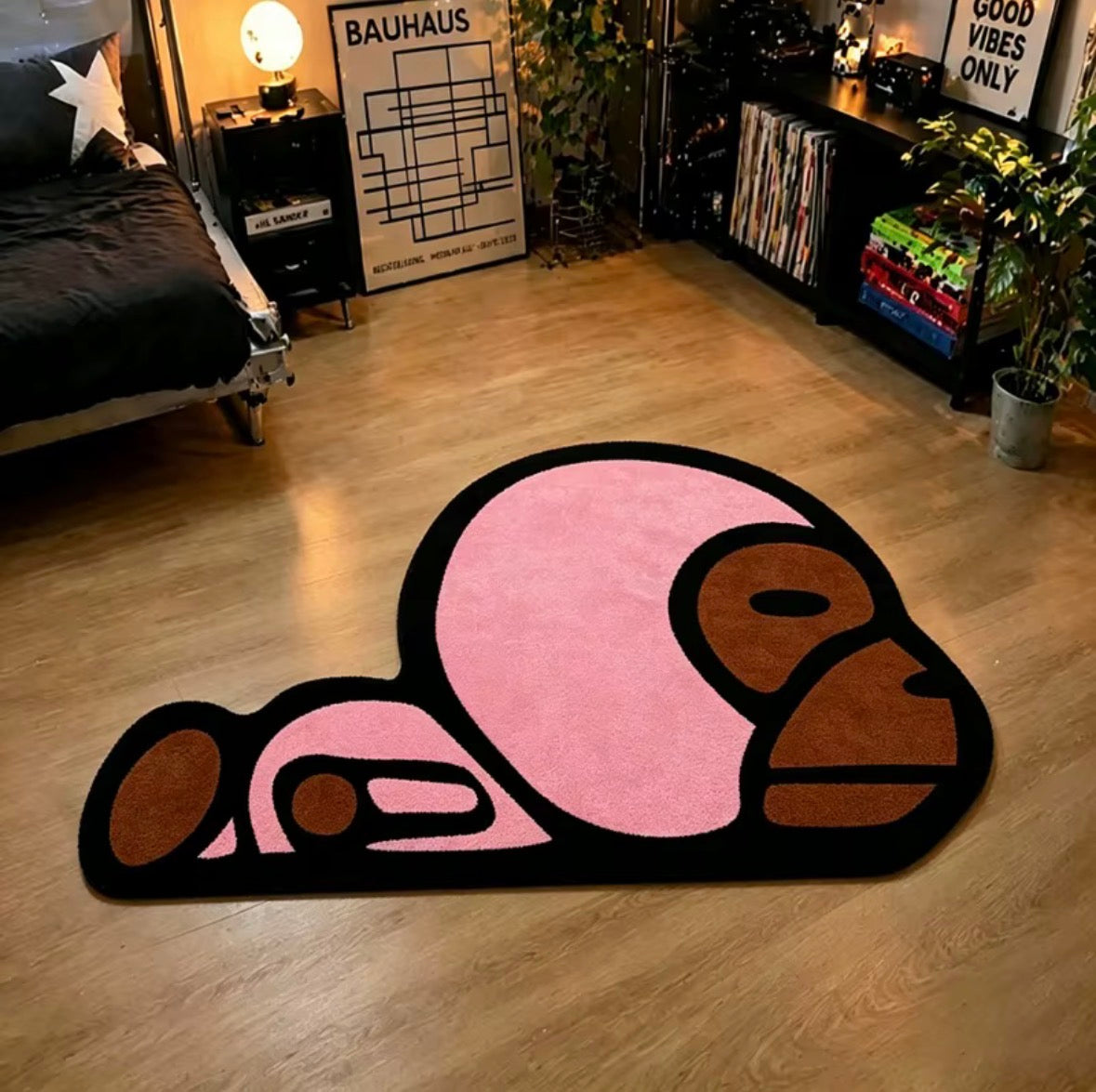 Monkey-shaped rug